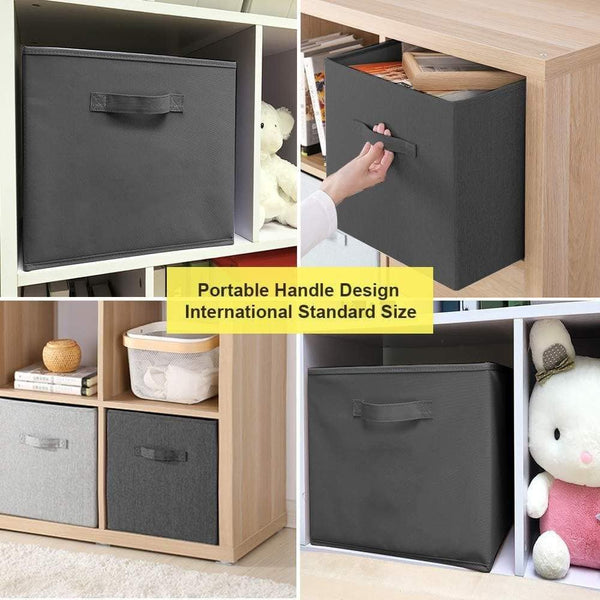 Shop ximivogue storage box storage bins 3 pack storage cube basket bins cloth folding box closet drawers container dresser basket organizer shelf collapsible for underwear sock bra tight kids toy brown