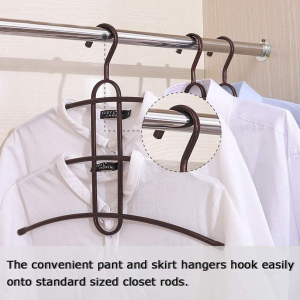 Best seller  upra shirt hangers space saving plastic 5 pack durable multi functional non slip clothes hangers closet organizers for coats jackets pants dress scarf dorm room apartment essentials