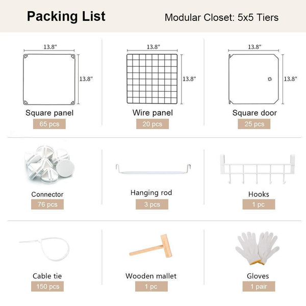 Storage yozo modular closet portable wardrobe for teens kids chest drawer ployresin clothes storage organizer cube shelving unit multifunction toy cabinet bookshelf diy furniture white 25 cubes