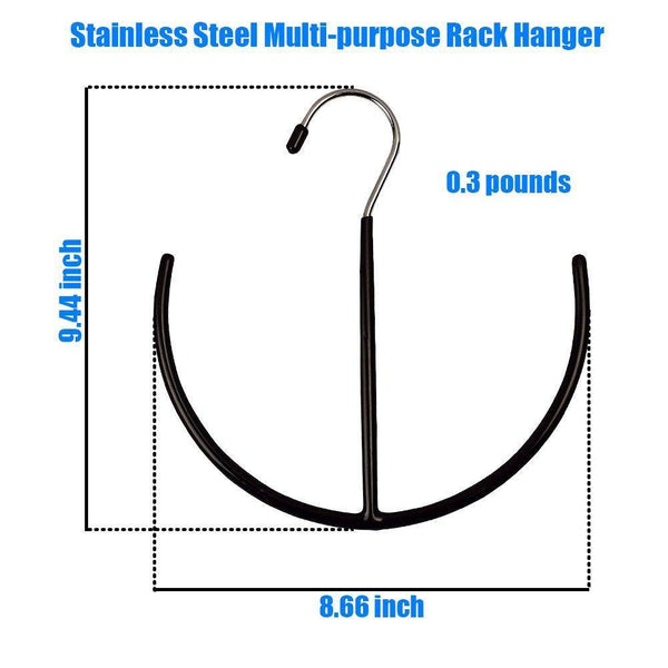 Save acuski 2 pcs multi purpose semicircle belt hanger racks belt organizer storage ties rack hanger shoes bags purses scarf hats and clothes hanger for closet stainless steel no slip cabinet organizer