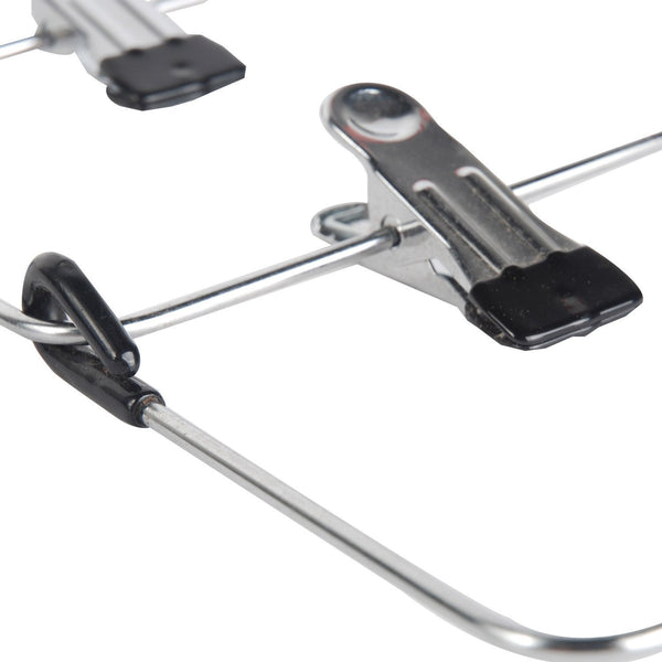 Shop lohas home 4 tier skirt hangers pants hangers closet organizer stainless steel fold up space saving hangers 2 pieces