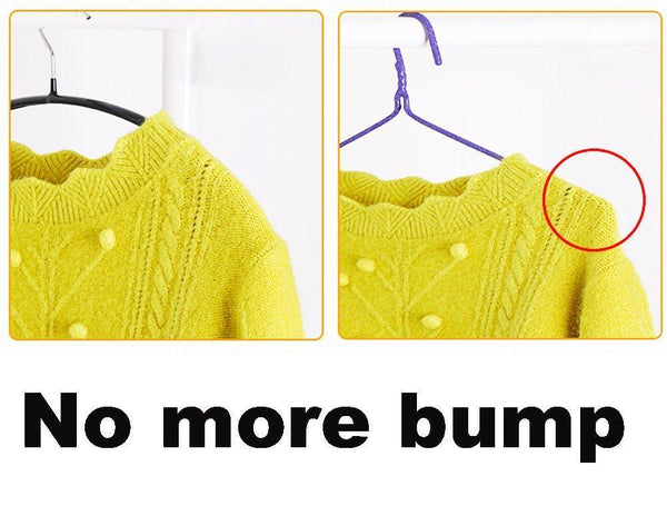 Budget friendly russell 6 pack slip reducing contour shirt hangers with 2 clips bump free clothes hanger and closet organizer the dimple crease free hanger solution black