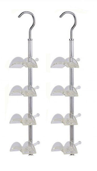 Selection louise maelys 2 packs 360 degree rotating hanger rack 4 hooks closet organizer for handbags scarves ties belts