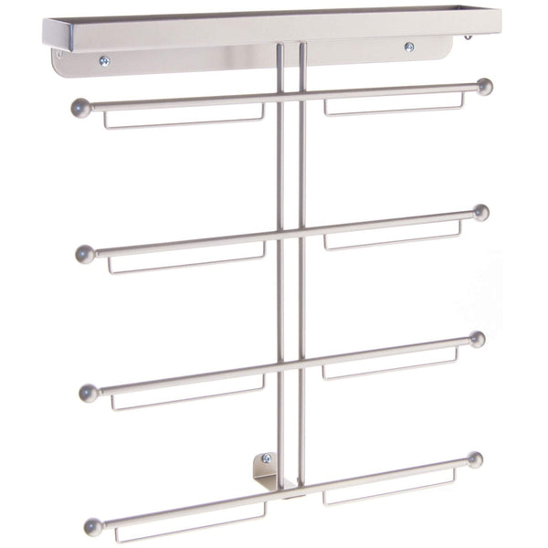 Budget angelynns bracelet display wall mount jewelry organizer earring holder necklace rack closet storage shelf carol satin nickel silver