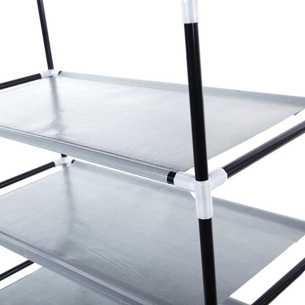 Explore civilys 10 tier shoe tower rack with cover 27 pair space saving closet shoe storage boot organizer cabinet us stock black