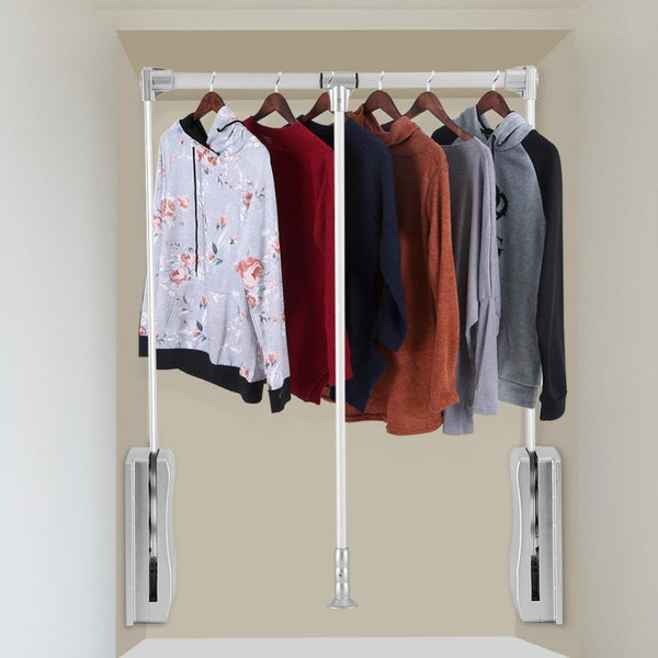 Budget gototop wardrobe hanger aluminum closet storage organizer clothes hanger adjustable pull down closet rod wardrobe lift organizer 600 830mm