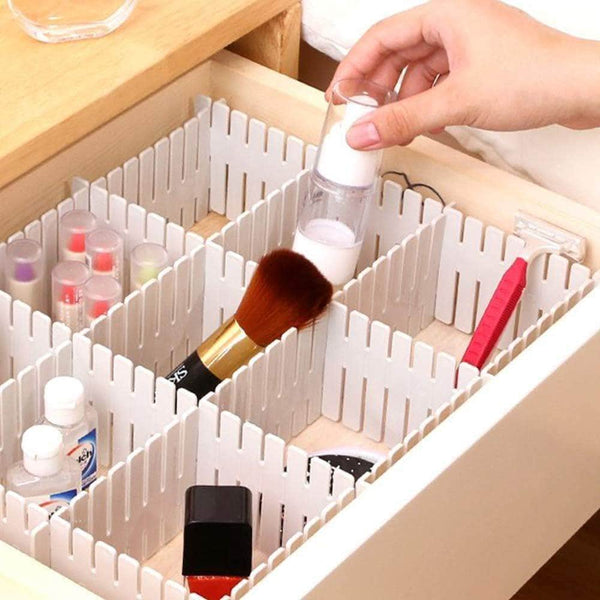 Order now shineme drawer organizer 24pcs diy plastic drawer dividers household storage shineme thickening housing spacer sub grid finishing shelves for home tidy closet stationary makeup socks organizer