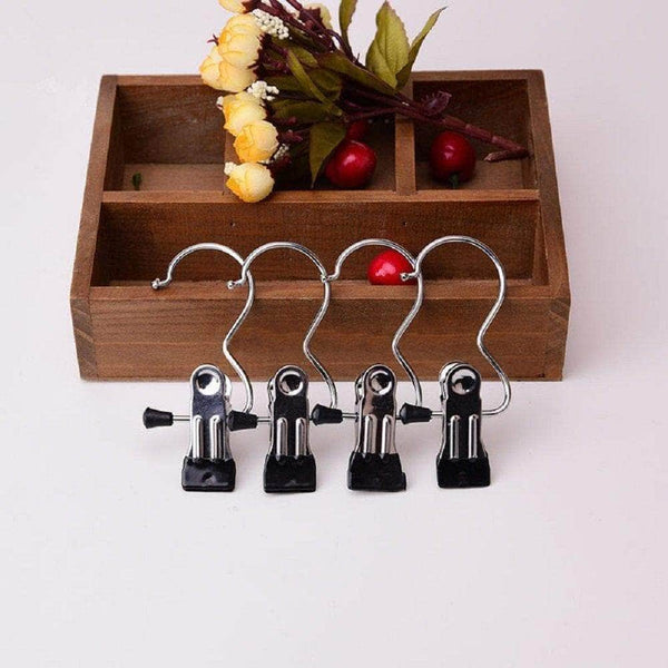 Save on glasstore 6pcs stainless steel heavy duty drying racks portable hanger clips laundry hooks hanging clothes pins single clip scarf closet organizer hanger for travel and home