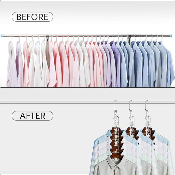 Storage closet space saving hangers for clothes pants 10 5 inch metal wonder hangers stainless steel magic cascading hanger updated hook design closet organizer hanger