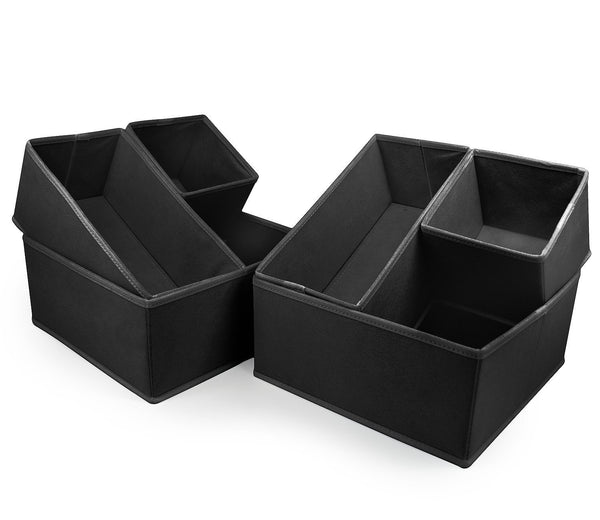 Storage organizer sorbus foldable storage drawer closet dresser organizer bins for underwear bras socks ties scarves accessories and more 6 piece set black