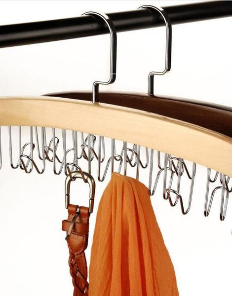 Buy now louise maelys wooden 12 hooks tie rack hanger multipurpose closet organizer holds for tie belt scarf