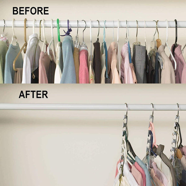 Best seller  premium presents closet organizer hanger save space closet hanging organizer clothes hangers coat hangers for wardrobe closet and closet storage brand comparable to wonder hangers 9 pack