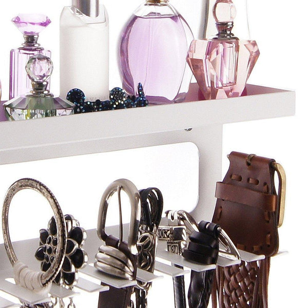 Explore angelynns belt holder organizer hanger wall mount hanging closet storage rack womens mens valet shelf arinn white