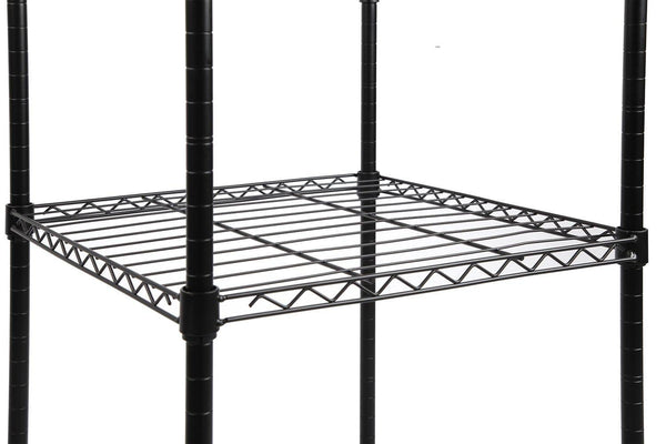 On amazon finnhomy heavy duty wire shelving garment rack for closet organizer portable clothes wardrobe storage with adjustable shelves and hangers thicken steel tube black