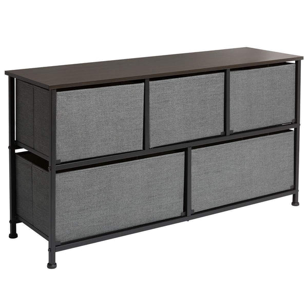 Kitchen marble field 3 tier dresser drawer nightstands storage organizer dresser tower with 5 easy pull drawers and metal frame for your bedroom nursery closet entryway grey 32 37x11 31x29 84