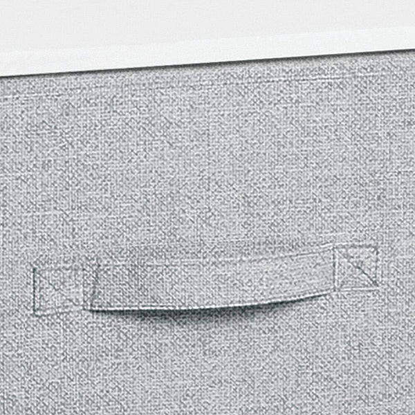 Amazon best mdesign vertical furniture storage tower sturdy steel frame wood top easy pull fabric bins organizer unit for bedroom hallway entryway closets textured print 4 drawers gray white