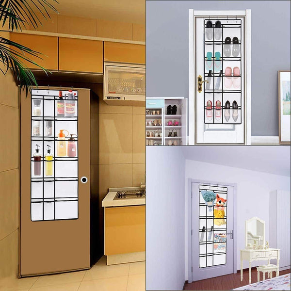 Discover the best kootek 2 pack over the door shoe organizers 12 mesh pockets 6 large mesh storage various compartments hanging shoe organizer with 8 hooks shoes holder for closet bedroom white 59 x 21 6 inch