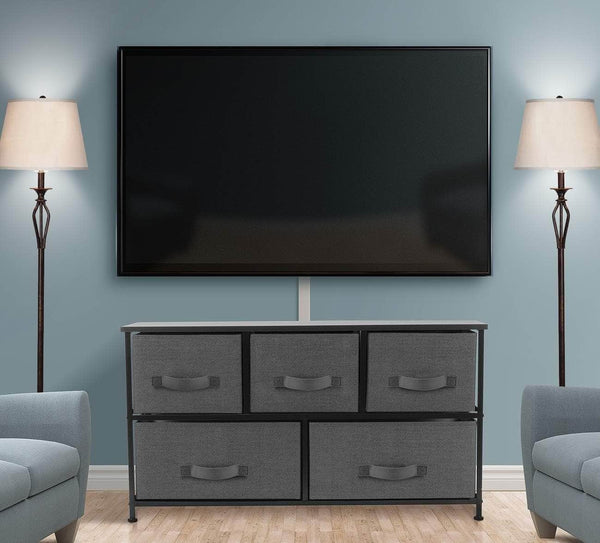 Try sorbus dresser with drawers furniture storage tower unit for bedroom hallway closet office organization steel frame wood top easy pull fabric bins 5 drawer black charcoal