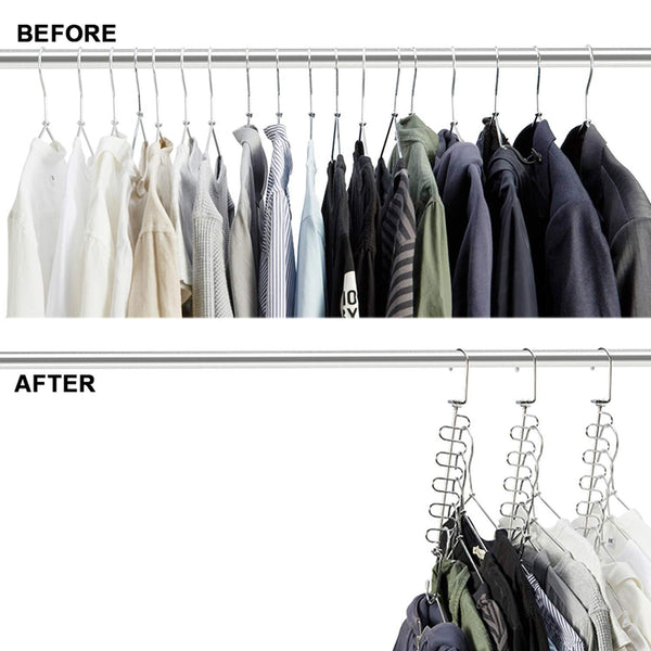 Shop for meetu magic cloth hanger wonder space saving hangers metal closet organizer for closet wardrobe closet organization closet system pack of 4