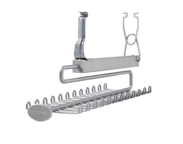 Budget friendly closetmaid 78060 sliding tie belt rack for wire shelving satin chrome