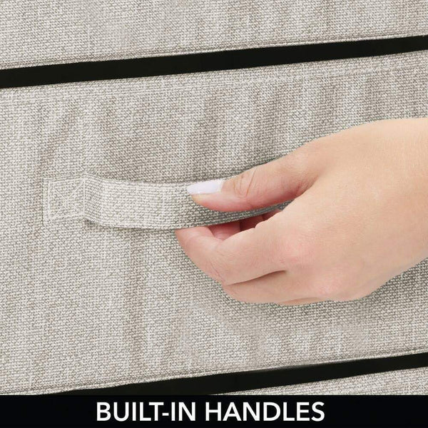 Related mdesign vertical dresser storage tower sturdy steel frame easy pull fabric bins organizer unit for bedroom hallway entryway closets textured print 4 drawers 4 shelves linen tan