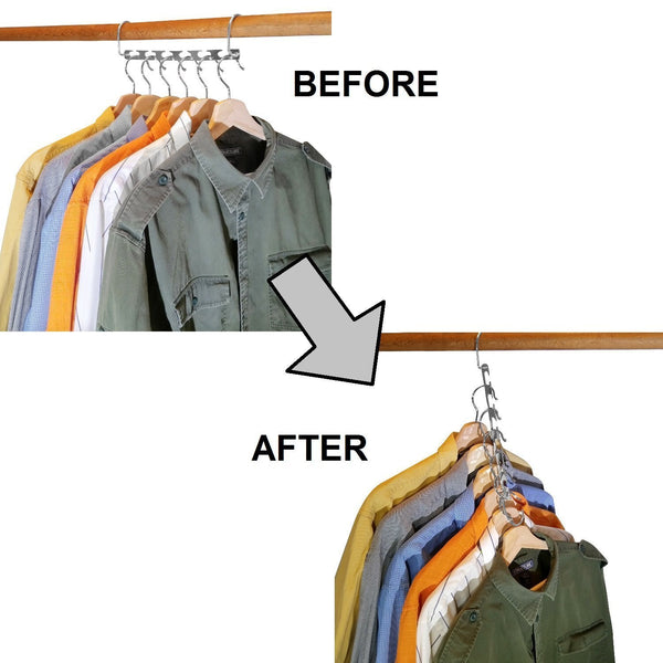 Buy premium presents closet organizer hanger save space closet hanging organizer clothes hangers coat hangers for wardrobe closet and closet storage brand comparable to wonder hangers 9 pack