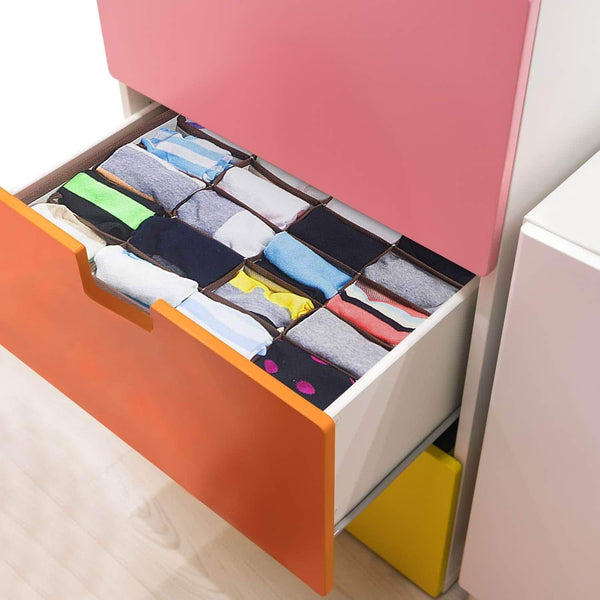 Explore huizhirem 2 set underwear organizer foldable drawer divider for bras panty socks neck ties lingerie storage boxes under bed organizer closet dresser drawer foldable drawer divider
