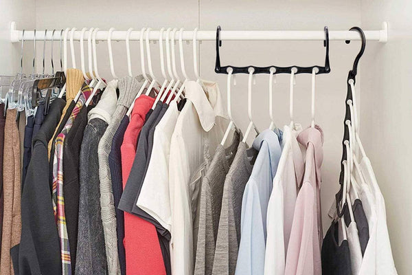 The best house day black magic hangers space saving clothes hangers organizer smart closet space saver pack of 10 with sturdy plastic for heavy clothes