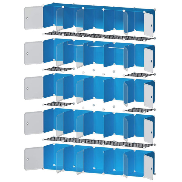 Save on yozo modular closet cloth storage organizer portable kids wardrobe chest of drawer ube shelving unit multifunction toy cabinet bookshelf diy furniture pink 25 cubes