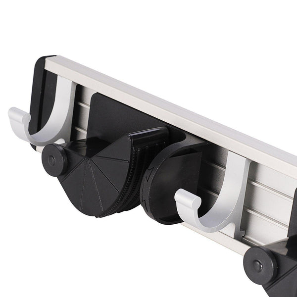 Cheap gwhole mop and broom holder 4 position 5 hooks wall mount rack for home closet garden garage and shed