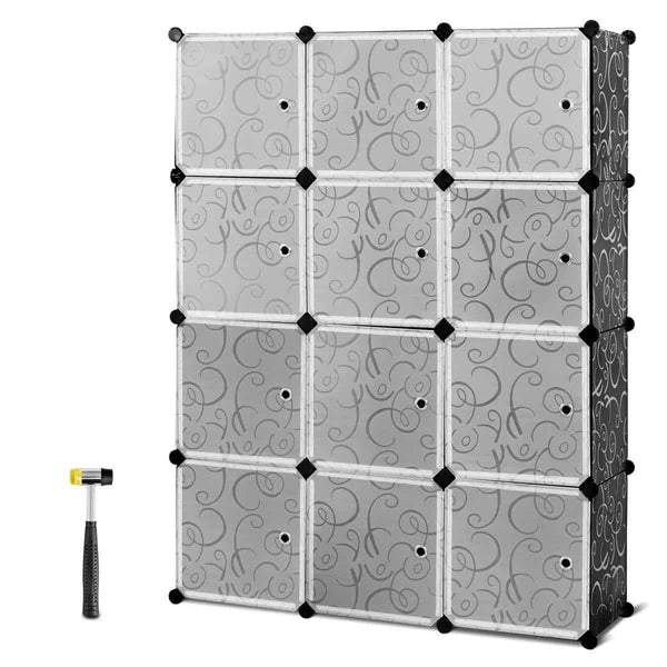 Order now tangkula diy storage cubes portable clothes closet wardrobe cabinet bedroom armoire diy storage organizer closet 12 cubes