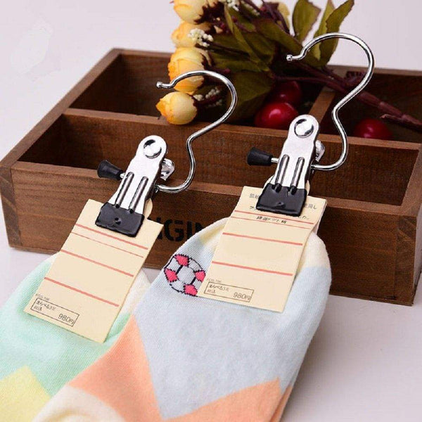 Results glasstore 6pcs stainless steel heavy duty drying racks portable hanger clips laundry hooks hanging clothes pins single clip scarf closet organizer hanger for travel and home