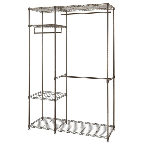 Get lifewit portable wardrobe clothes closet storage organizer with hanging rod adjustable legs quick and easy to assemble large capacity dark brown