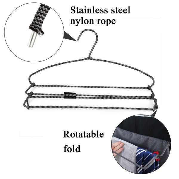 Get bestool hangers heavy duty pant hangers non slip space saving trouser hanger wire stainless steel flocked hangers for men women and kids clothes 4 tier laundry closet hanger 6 pack