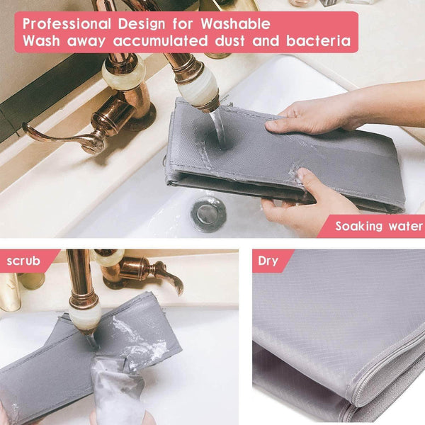 Shop drawer organizer dresser drawer organizer divider washable large bra sock underwear tie cloth organizer foldable closet storage box drawer polyester fabric for baby cloth panties belts set of 4 gray