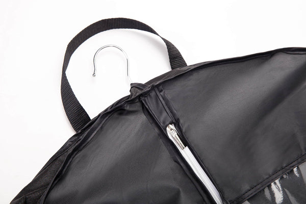 Home qees 3pcs travel garment bag heavy duty breathable dance costume bags with accessories zipper pockets travel and closet suit storage bags with strong handle jjz310