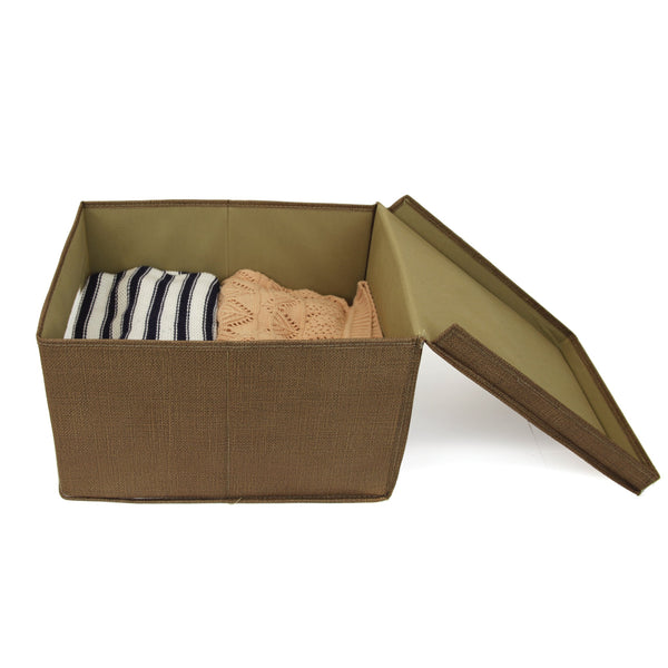 Online shopping paylak 3 pack storage box with lid large closet organizer see through window for clothing linens handbags linen set of 3