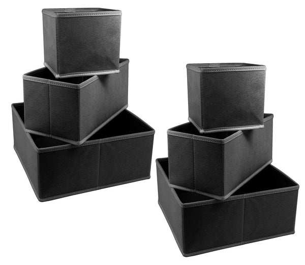 The best sorbus foldable storage drawer closet dresser organizer bins for underwear bras socks ties scarves accessories and more 6 piece set black