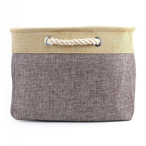 Amazon best tosnail 2 pack linen storage baskets with drawstring cover top fabric storage bin organizer for home closet shelves cabinet storage