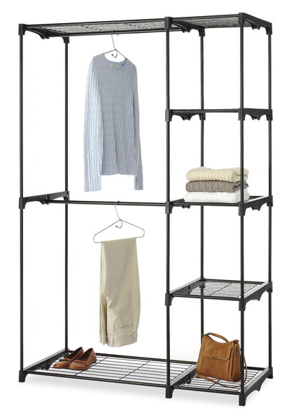 Best whitmor deluxe double rod freestanding closet heavy duty storage organizer