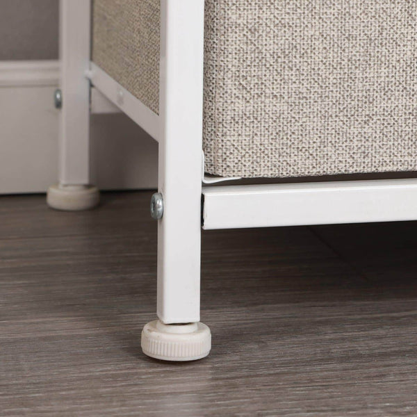 Save on soges 5 drawer storage organizer unit for bedroom play room closets entryway free standing rack metal frame with fabric bin beige 107 bm