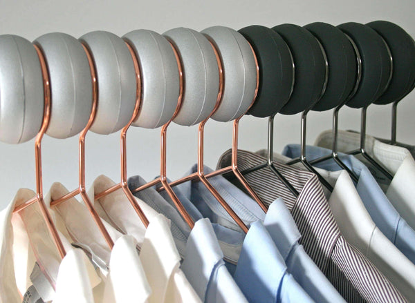 Exclusive xangar hanger spacers hanger dividers garment dividers round clothing size dividers closet clothes organizer system for adults teens and kids gray 50 pack