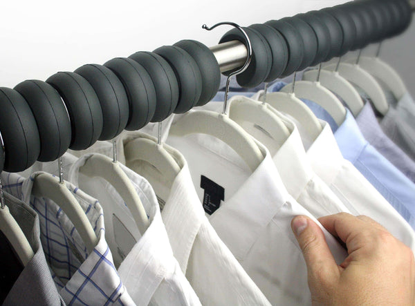 Get xangar hanger spacers hanger dividers garment dividers round clothing size dividers closet clothes organizer system for adults teens and kids gray 50 pack