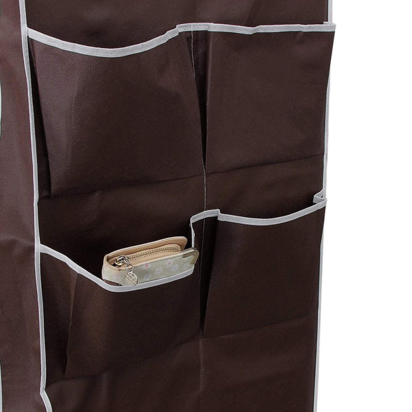 Selection songmics 67 inch wardrobe armoire closet clothes storage rack 12 shelves 4 side pockets quick and easy to assemble brown uryg44k