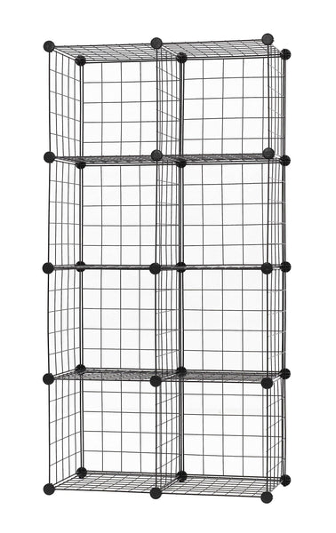Exclusive finnhomy 12 storage cubes multi use diy wire grid organizer closet organizer shelf cabinet wire grids panels garage storage rack sets shelving units for books plants toys shoes clothes black