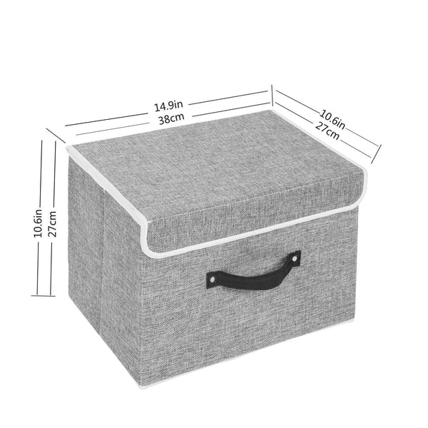 Online shopping storage bins set meelife pack of 2 foldable storage box cube with lids and handles fabric storage basket bin organizer collapsible drawers containers for nursery closet bedroom homelight gray