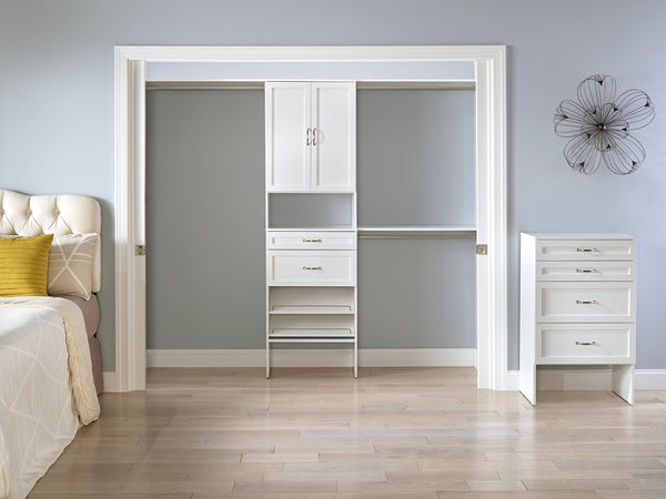 Kitchen closetmaid 24869 suitesymphony 25 inch starter tower kit pure white