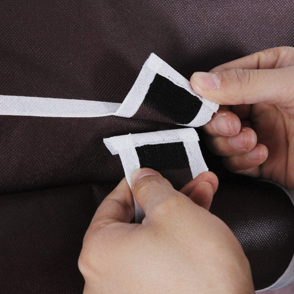 Shop songmics 67 inch wardrobe armoire closet clothes storage rack 12 shelves 4 side pockets quick and easy to assemble brown uryg44k