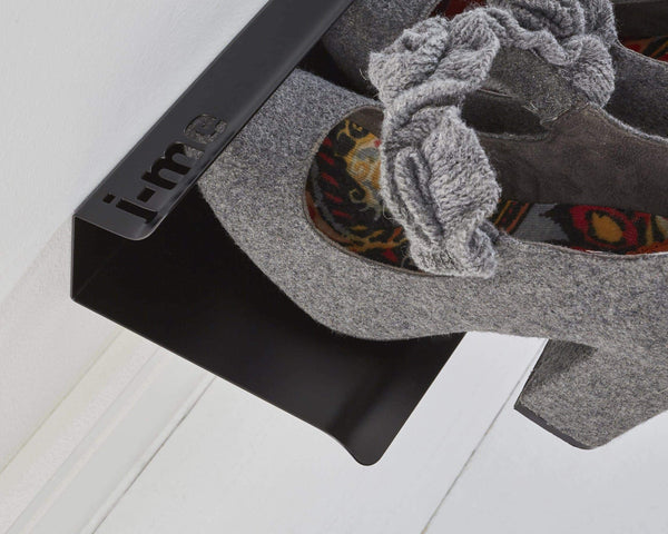 Save j me horizontal shoe rack wall mounted shoe organizer keeps heels boots sneakers and sandals off the floor a great shoe storage solution for your entryway or closet black 48 inches