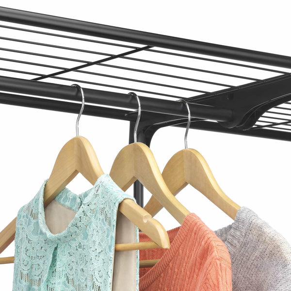 Try whitmor deluxe double rod freestanding closet heavy duty storage organizer